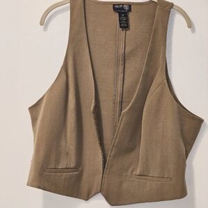 Khaki dress vest. Size 20